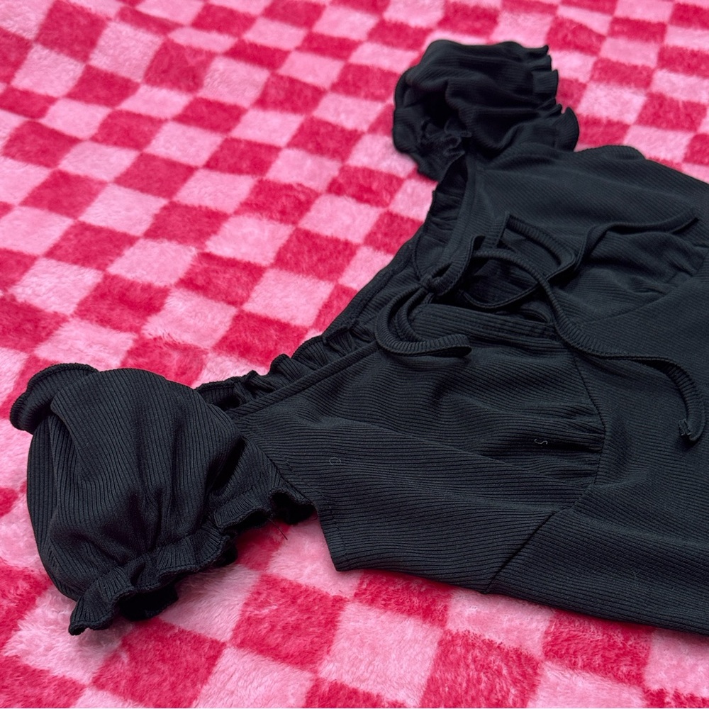 Cider Off-Shoulder Ruffle One-Piece Bodysuit - Picture 3 of 5